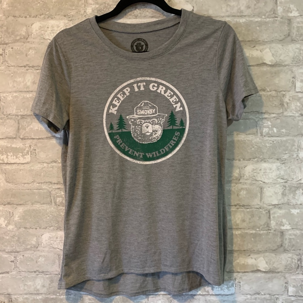 Smokey the Bear Ladies Keep it Green Tee Size L